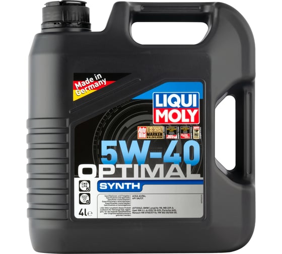 НС-синтетическое моторное масло LIQUI MOLY Optimal Synth 5W-40 4л 3926 картинка