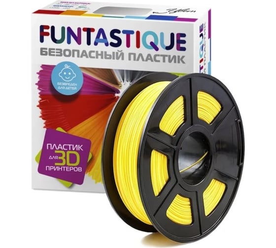 Пластик в катушке FUNTASTIQUE abs, 1.75 мм, 1 кг, желтый ABS-1KG-YL картинка