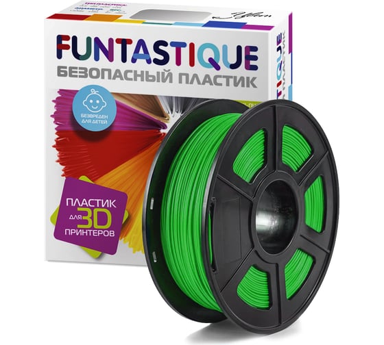 Пластик в катушке FUNTASTIQUE abs, 1.75 мм, 1 кг, изумрудный ABS-1KG-PG картинка