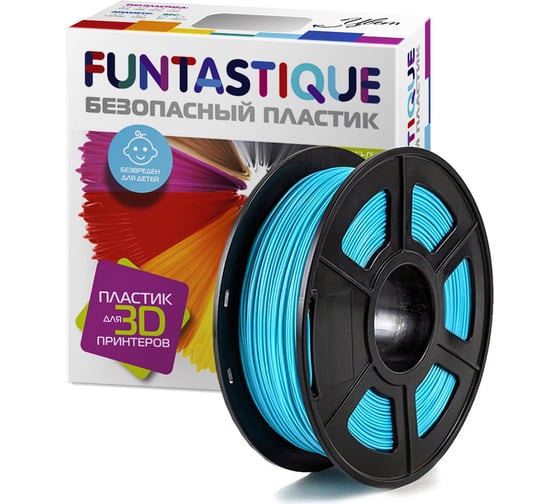 Пластик в катушке FUNTASTIQUE abs, 1.75 мм, 1 кг, голубой ABS-1KG-BM картинка