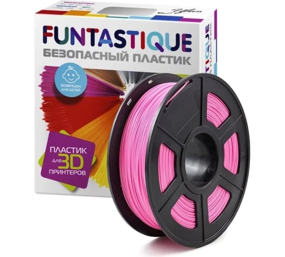 Пластик в катушке FUNTASTIQUE abs, 1.75 мм, 1 кг, розовый ABS-1KG-PK картинка