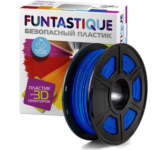 Пластик в катушке FUNTASTIQUE abs, 1.75 мм, 1 кг, синий ABS-1KG-BL картинка