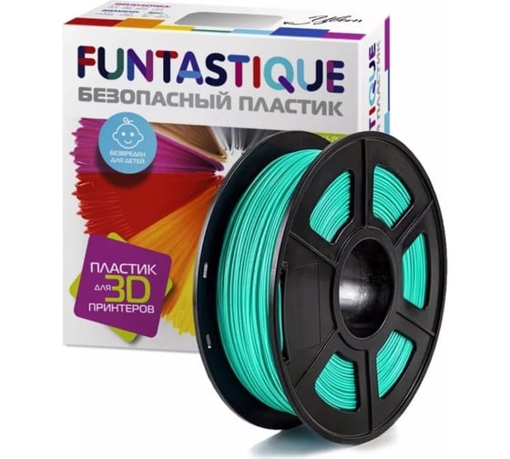 Пластик в катушке FUNTASTIQUE petg, 1.75 мм, 1 кг, бирюзовый PETG-1KG-SW картинка