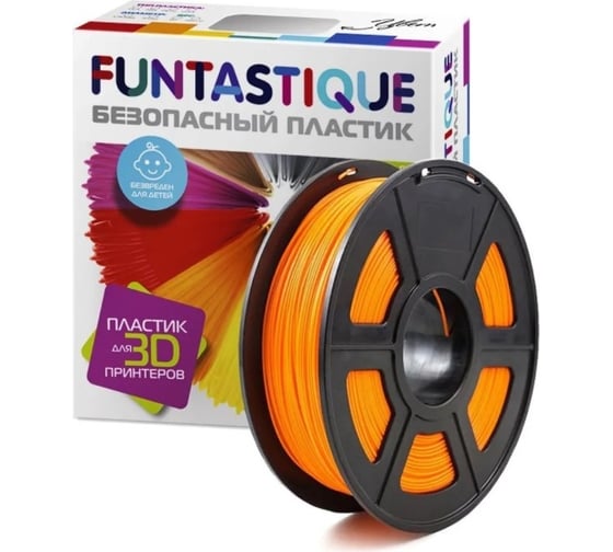 Пластик в катушке FUNTASTIQUE petg, 1.75 мм, 1 кг, оранжевый PETG-1KG-OR картинка