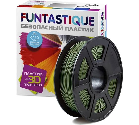 Пластик в катушке FUNTASTIQUE petg, 1.75 мм, 1 кг, хаки PETG-1KG-HK картинка