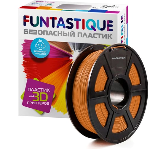 Пластик в катушке FUNTASTIQUE petg, 1.75 мм, 1 кг, янтарный PETG-1KG-AM картинка