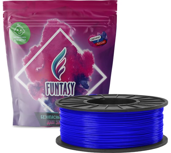 Пластик в катушке Funtasy petg,1.75 мм,1 кг, цвет синий PETG-1KG-BL-1 картинка