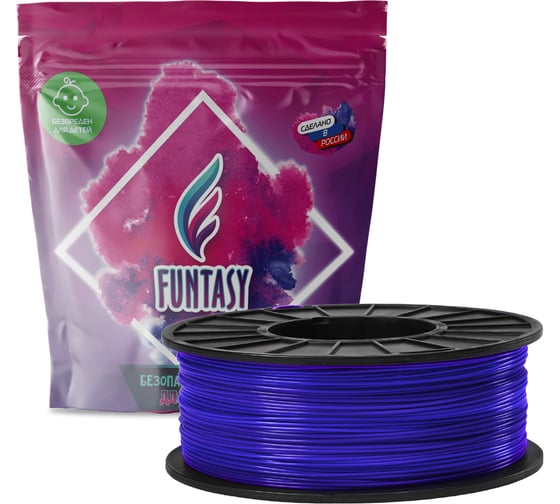 Пластик в катушке Funtasy petg,1.75 мм,1 кг, цвет сапфир PETG-1KG-SP-1 картинка