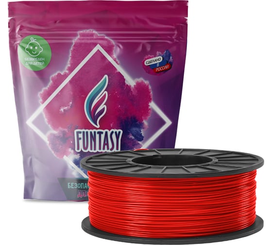 Пластик в катушке Funtasy petg,1.75 мм,1 кг, цвет красный PETG-1KG-RD-1 картинка