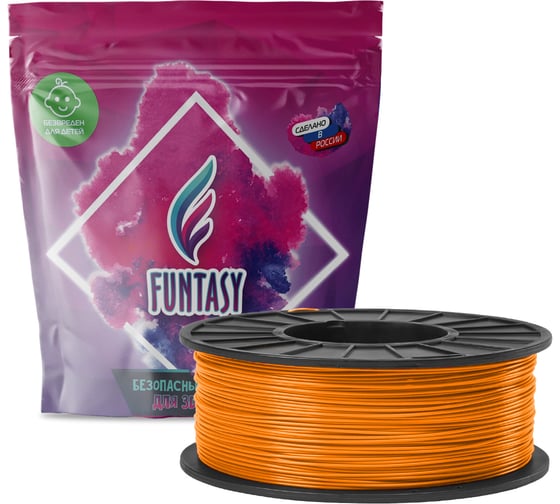 Пластик в катушке Funtasy petg,1.75 мм,1 кг, цвет оранжевый PETG-1KG-OR-1 картинка