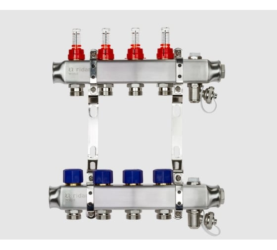 Комплект коллекторов Ридан SSM-6RF set с расходомерами и кронштейнами, 6 контуров 088U0956R картинка