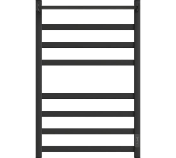 Электрический полотенцесушитель Point Меркурий п7 500×800 с полкой, диммер справа, черный PN83858PB картинка