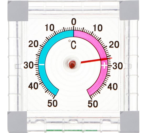 Термометр INBLOOM оконный, биметаллический, -50 до +50, блистер 473-036 картинка