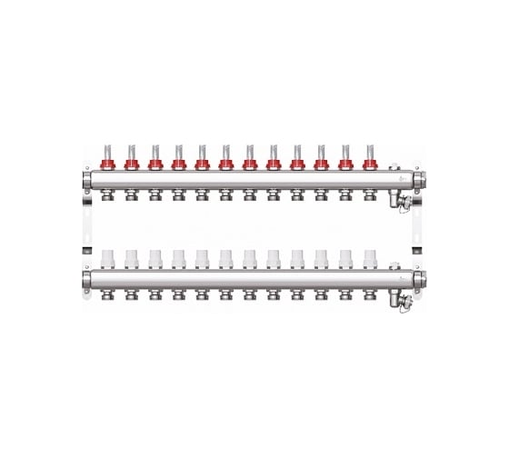 Коллекторная группа STI в сборе со встроенными расходомерами, из нержавеющей стали 1×12 вых. евроконус 3/4 ТТ000013675 картинка