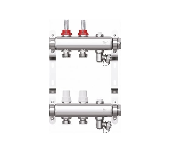 Коллекторная группа STI в сборе со встроенными расходомерами, из нержавеющей стали 1×2 вых. евроконус 3/4 ТТ000013669 картинка