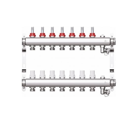 Коллекторная группа STI в сборе со встроенными расходомерами, из нержавеющей стали 1×7 вых. евроконус 3/4 ТТ000013670 картинка