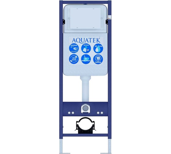 Узкая инсталляция для подвесного унитаза Aquatek INS-0000017 Standart 37, 1130х370х150 мм, + звукоизоляционная прокладка 00000134919 картинка