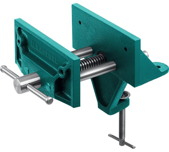 Столярные переносные тиски KRAFTOOL 155 мм, на струбцине 32720-155 картинка