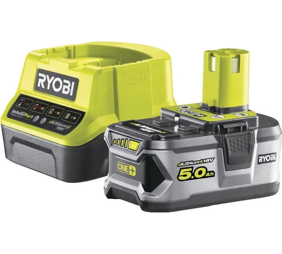 Набор Ryobi ONE+ RC18120-150 5133003366 аккумулятор (18 В; 5.0 А*ч; Li-Ion) и зарядное устройство RC18120 картинка