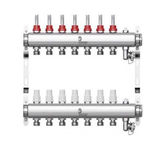 Коллектор в сборе Wester нержавеющая сталь, 1″-3/4″, с расходомерами, на 7 выходов 0-32-1835 картинка