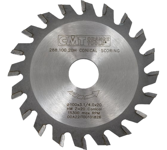 Диск пильный подрезной конический (100х20х3.1-4.0 мм; Z=20) CMT 288.100.20H картинка