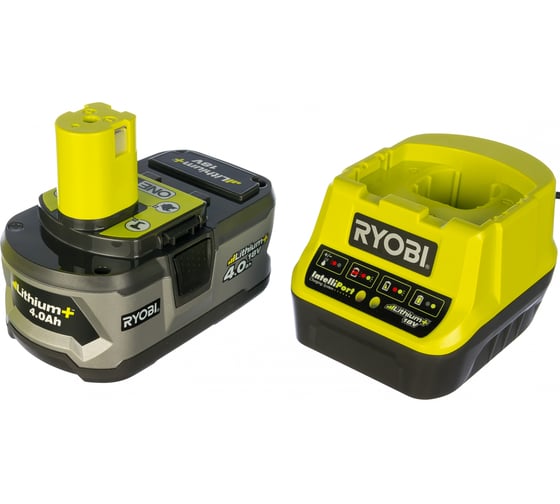 Набор Ryobi ONE+ RC18120-140 5133003360 аккумулятор (18 В; 4.0 A*ч; Li-Ion) и зарядное устройство RC18120 картинка