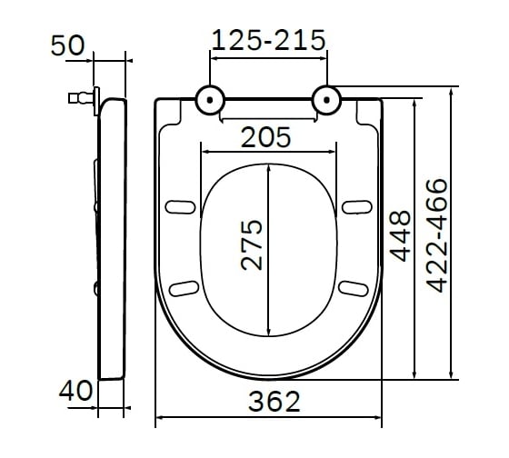 Cиденье для приставного унитаза AM.PM Spirit V2.0 wrap-over, микролифт C707855WH картинка