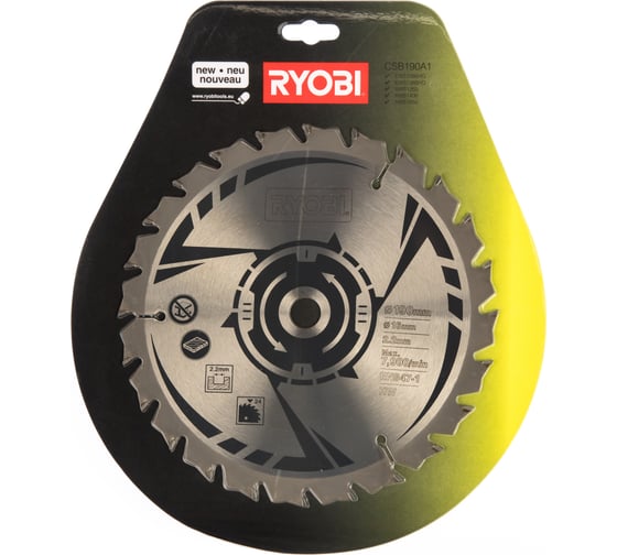 Пильный диск для RWS1250/1400/1600 (190х16х2.2 мм; 24 зуба) Ryobi CSB190A1 5132002580 картинка