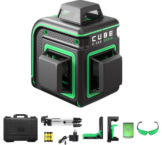 Лазерный уровень ADA Cube 3-360 GREEN Ultimate Edition А00569 картинка