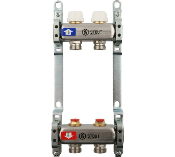 Коллектор из нержавеющей стали без расходомеров STOUT 2 выхода SMS 0922 000002 картинка