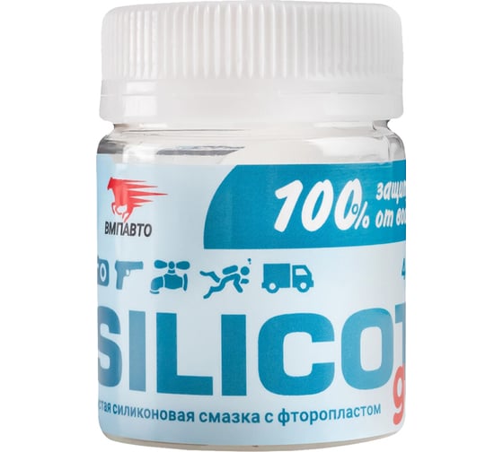 Смазка ВМПАВТО Silicot gel для резиновых и пластиковых механизмов, силиконовая, 40 г, банка, в пакете, 2204 картинка