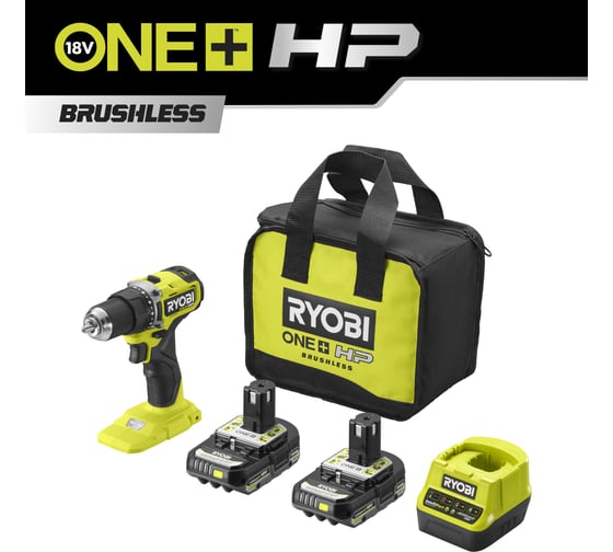 Бесщеточная дрель-шуруповерт Ryobi ONE+ HP RDD18C-220S 5133004980 картинка