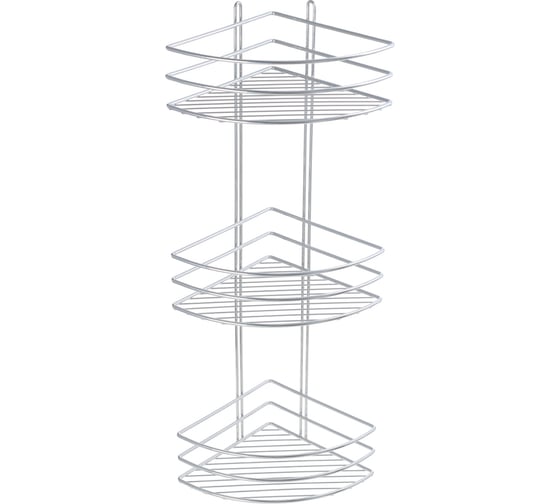 Угловая полка FIXSEN трехэтажная, хром FX-710-3 картинка