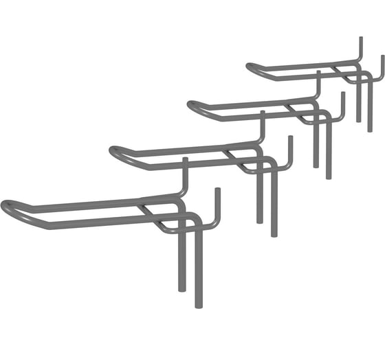 Крючок ПК МАГС на перфопанель, L-100, язычковый, шаг 48, 4 шт/упак СКЛ03-00043 картинка