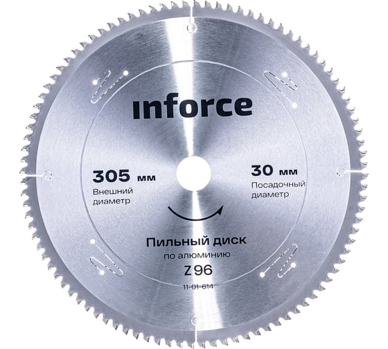 Диск пильный по алюминию (305х30 мм; 96Z) Inforce 11-01-614 картинка