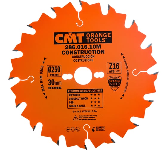 Диск пильный универсальный (250х30х2.8/1.8 мм; Z=16) CMT 286.016.10M картинка