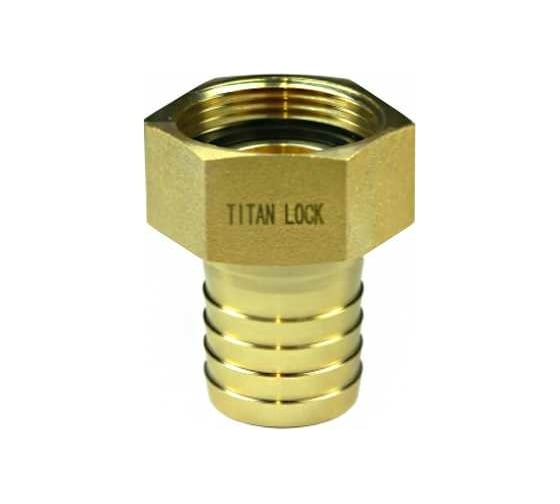 Штуцер TITAN LOCK 1,5in, с внутр. резьбой под рукав, латунь, TLSF38BR картинка