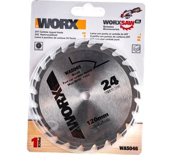 Пильный диск (24T; 120х1.2х9.5 мм) твердосплавный WORX WA5046 картинка