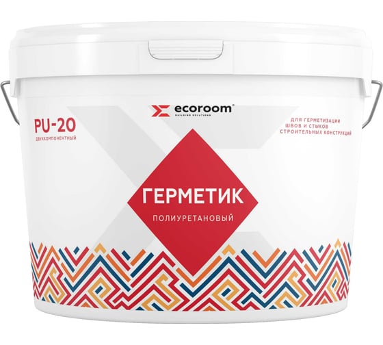 Полиуретановый герметик ECOROOM 2K PU-20, серый, 12.5 кг E-PUгерм-12524 картинка