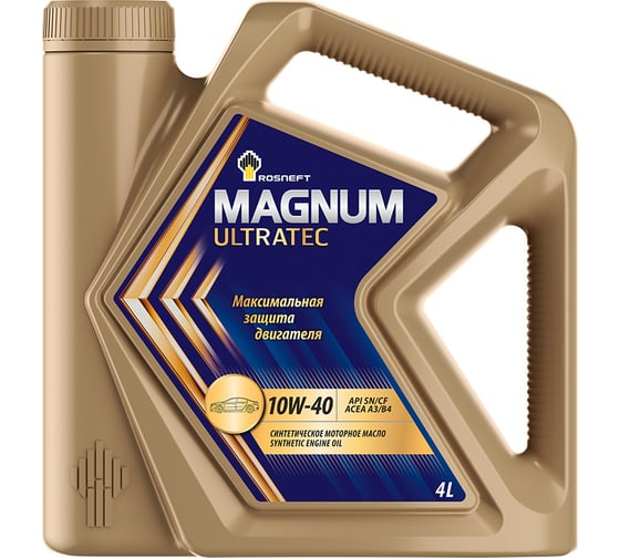 Моторное масло РОСНЕФТЬ Magnum Ultratec 10W-40 SN-CF синт. кан. 4 л 40814942 картинка