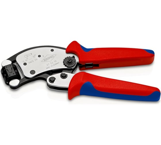 Пресс-клещи Knipex Twistor T для контактных гильз DIN 46228 1+4, обжим: квадрат, поворот 360, 0.14-10.0 мм, доступ с 2х сторон, длина 200 мм KN-975319 картинка