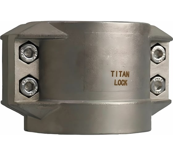 Усиленный 4-х болтовый хомут TITAN LOCK нержавеющая сталь TL63x8SS картинка