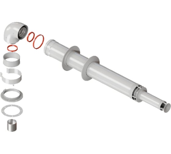 Комплект дымохода ROMMER антилед универсальный 60/100 — 1000 мм RCA-6010-251000 RG0091CSP6DRQ0 картинка