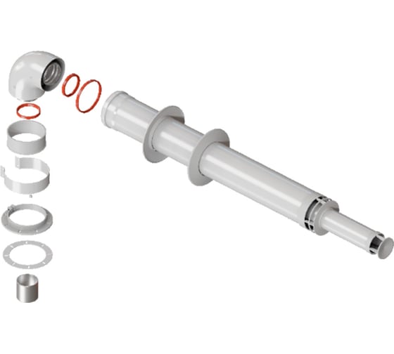 Комплект дымохода ROMMER антилед универсальный 60/100 — 1220 мм RCA-6010-251220 RG0091CSP6G22A картинка