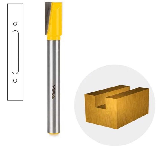 Фреза для врезки замков (16×120 мм, хвостовик 12 мм) VIRA L553323 картинка