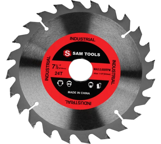 Диск пильный по дереву (190х30 мм; 24 зуба) Samgrupp 16035 картинка
